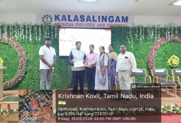 Dr. C. Vanmathi receiving the Best Paper Award at ICCRTEE 2026, organized by Kalasalingam Academy of Research and Education